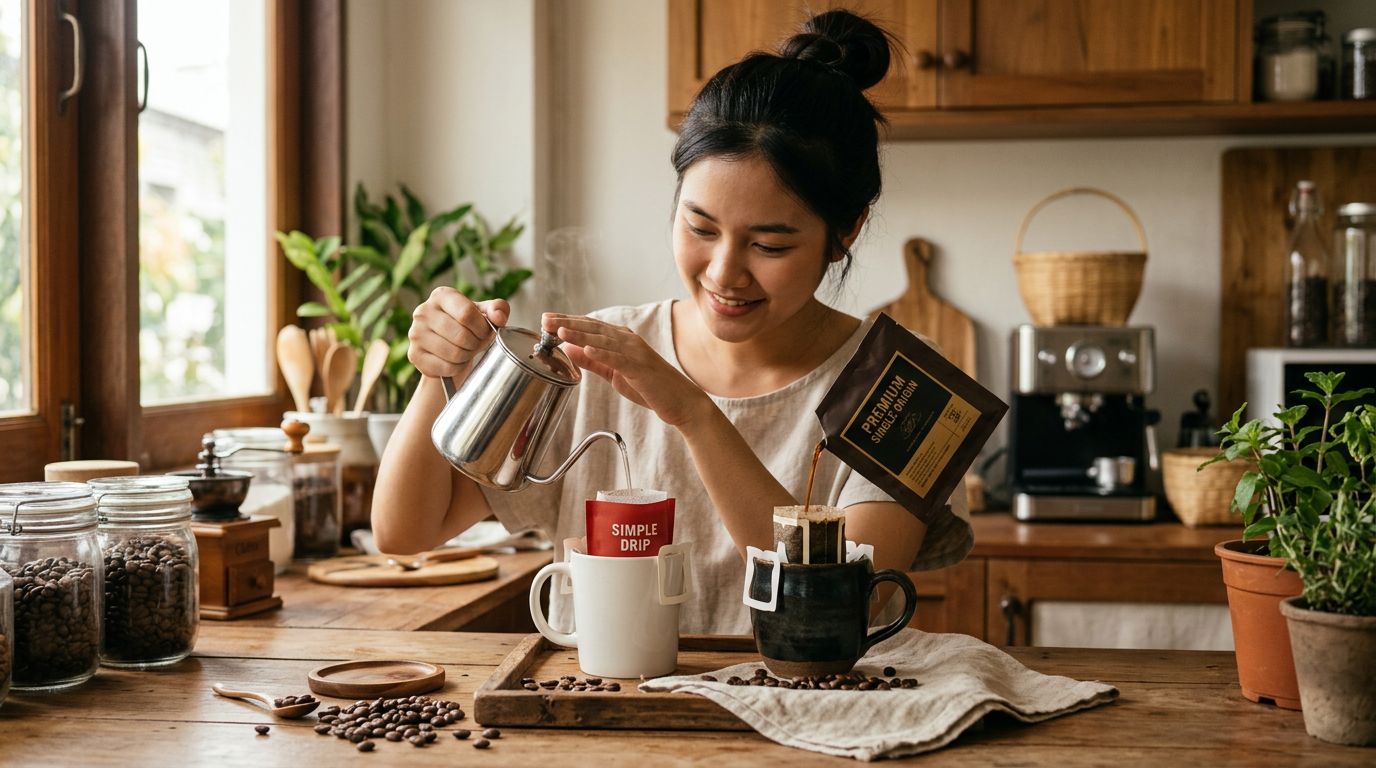 กาแฟดริปซองสำเร็จรูป ยี่ห้อถูกกับแพงชงออกมาต่างกันตรงไหน และใครควรเลือกแบบไหน