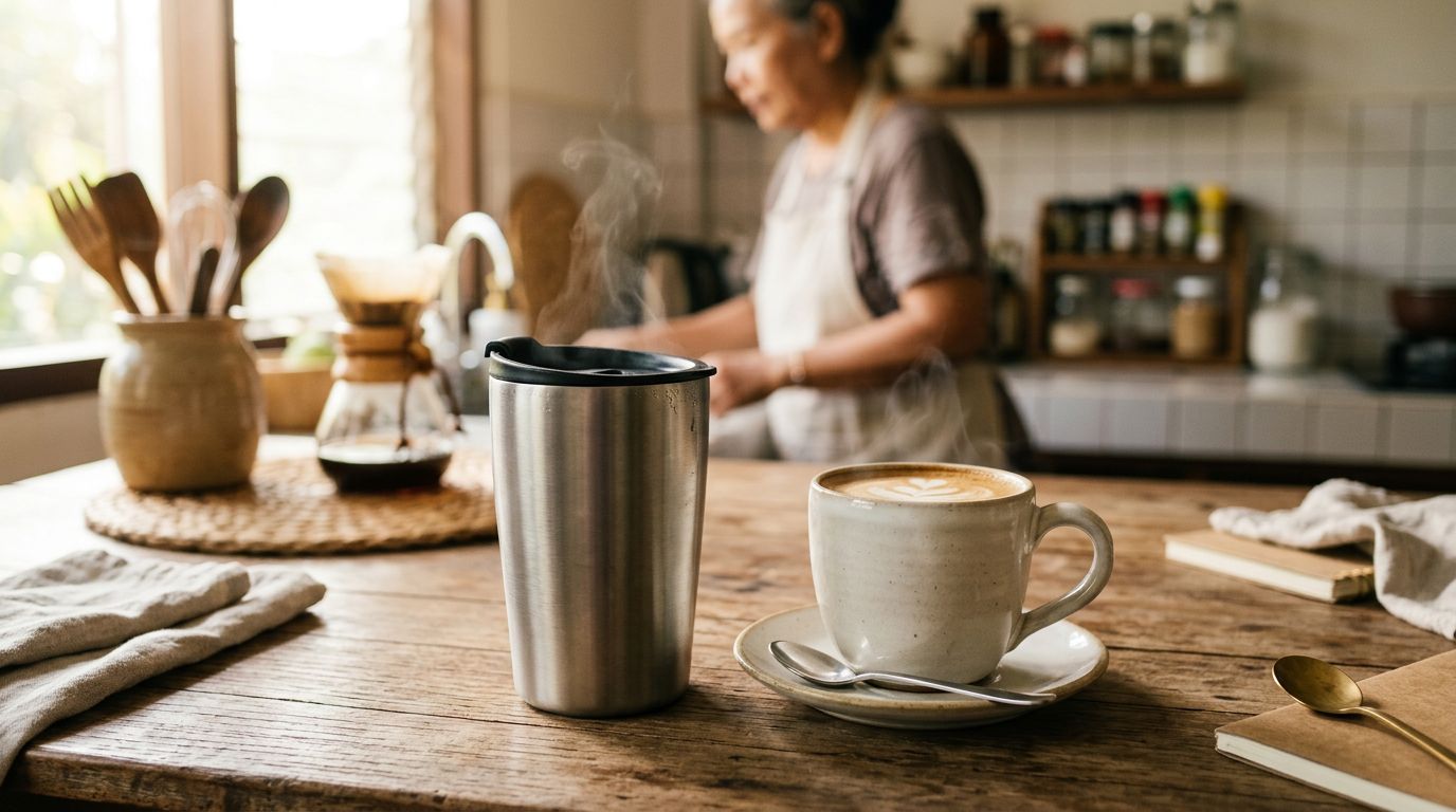 แก้วกาแฟสเตนเลสเก็บความร้อน 2 ชั้น จำเป็นแค่ไหนและคุ้มกว่าเซรามิกจริงหรือเปล่า