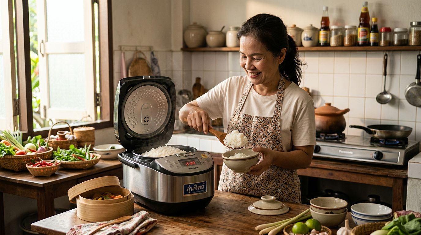 หม้อหุงข้าวอุ่นทิพย์ ฟังก์ชันอุ่นทำงานยังไง และเลือกยังไงให้ข้าวไม่แฉะ ไม่แข็ง หอมนานทั้งวัน